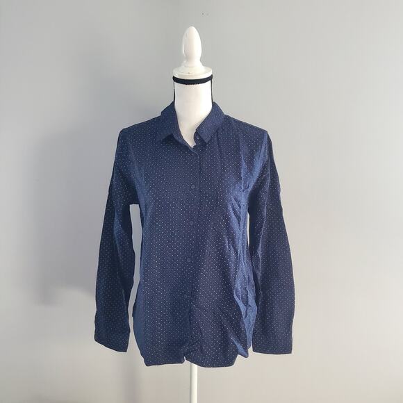 L.O.G.G Women's Polka Dot Long Sleeve Button Up Shirt 8 - Picture 1 of 8